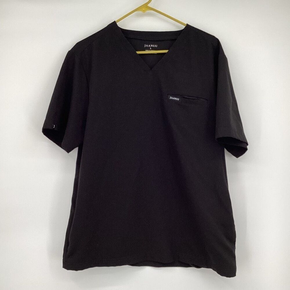 Ladies Jaanuu 3 pocket Scrub Top‎ large Black